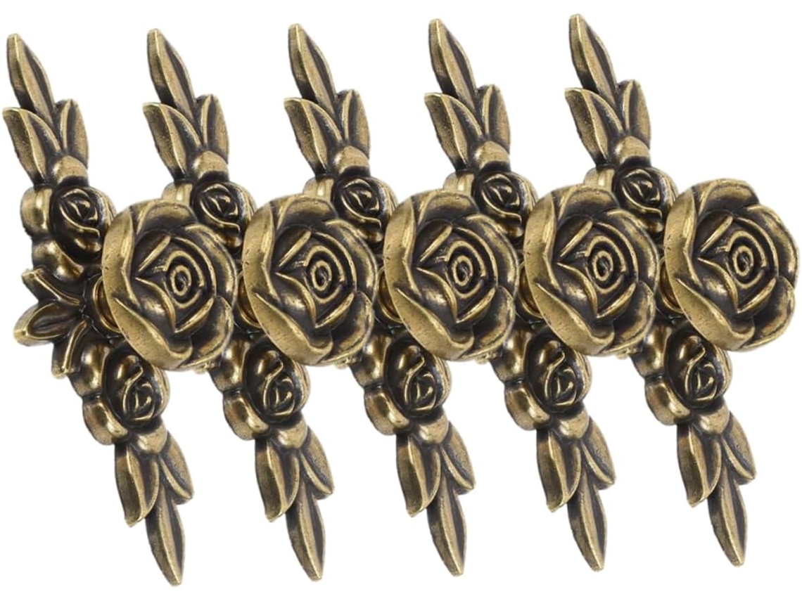 Juego De 5 Pomos Decorativos Con Forma De Flor Para Cajones, Cómodas Y Armarios.