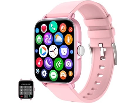 CHRONUS SB-230203-18FM Smartwatch de pantalla completa con monitor de frecuencia cardíaca, rastreador de ejercicios, podómetro para hombres y