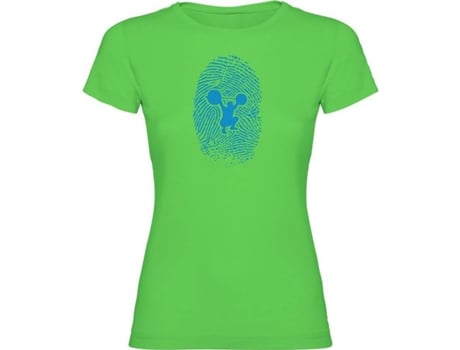 Camiseta para Mujer KRUSKIS Fitness Fingerprint Verde para Fitness (M)