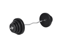 Barra Curva De 70 Kg Con 8 Discos De Peso Para Entrenamiento De Fuerza.