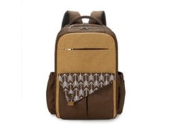 Mochila multifuncional para pañales, impermeable, de gran capacidad y doble capa, ideal para mamás y bebés. Yunzii marrón oscuro.