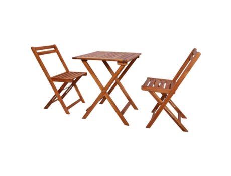 Mesa y sillas bistró plegables 3 Piezas madera maciza de acacia MAISON EXCLUSIVE
