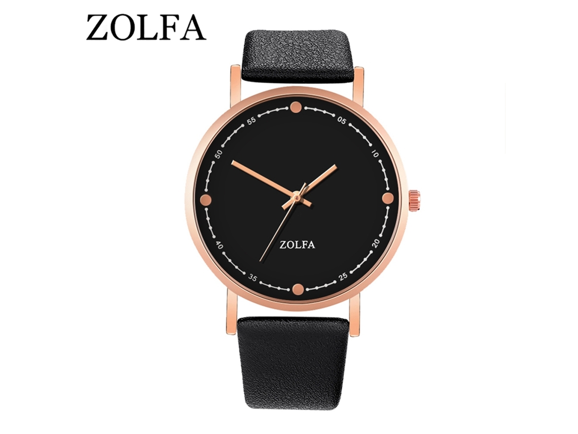 Reloj De Pulsera De Cuarzo Para Mujer Con Correa De Pu, Estilo Moderno, Pantalla Analógica, Negro.