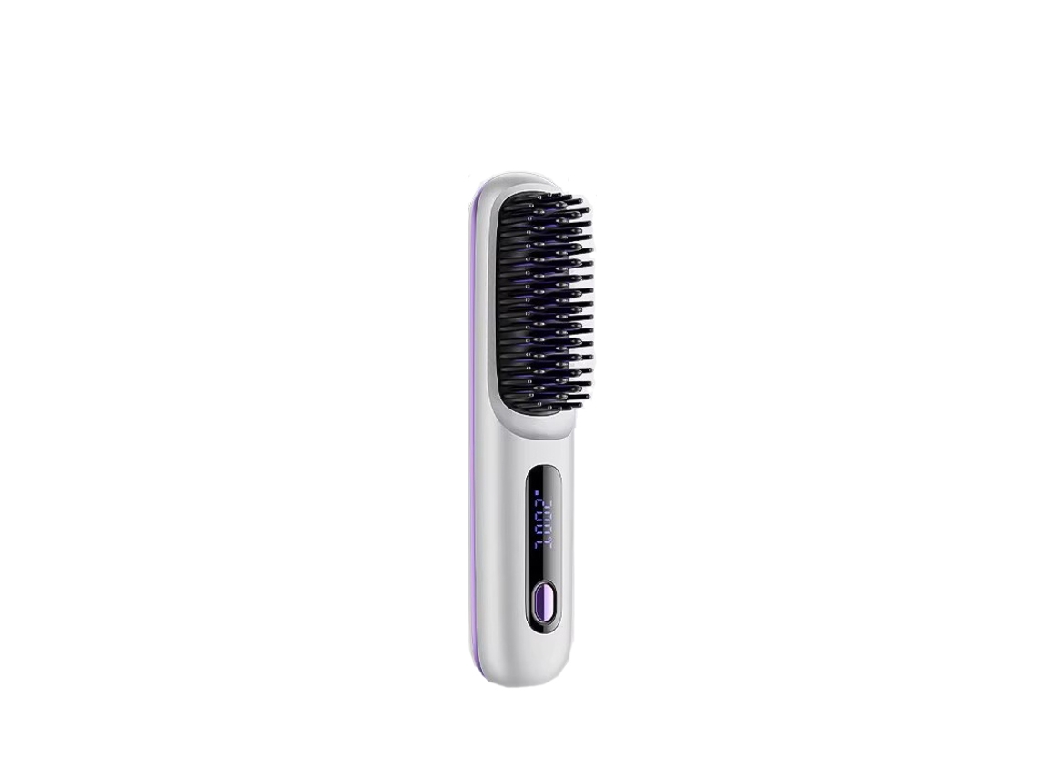 Plancha De Pelo Mdug, Cepillo Alisador Inalámbrico Portátil, Calentamiento Rápido, Temperatura Constante, Diseño Antiescaldamiento (blanco)
