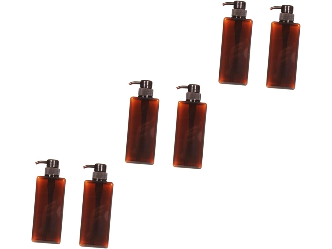 3 Juegos De Botellas De Plástico Rectangulares Recargables Con Dosificador Para Loción