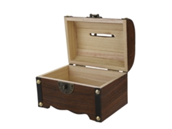 Hucha De Madera Hecha A Mano Con Pestillo, Inspirada En Tesoros Antiguos Para Ahorrar Dinero.