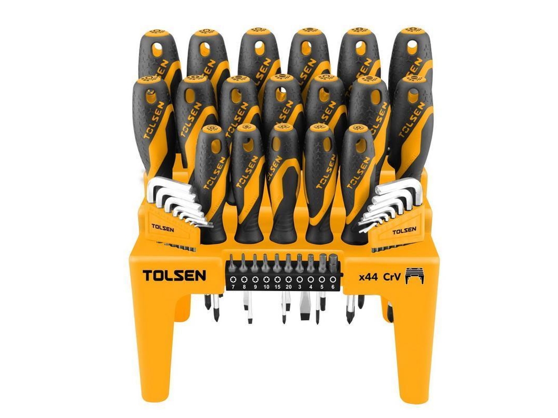 Set 44P Destornilladores Surtidollaves Hexagonalesinsertos TOLSEN