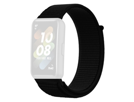 Correa de nailon ajustable cierre de lazo para Huawei Band 7 - negro oscuro