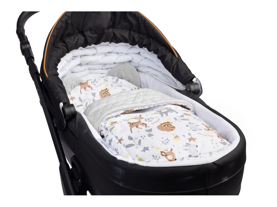 Set Capazo/Carrito Aventuras en el Bosque SENSILLO Cojín Nórdico