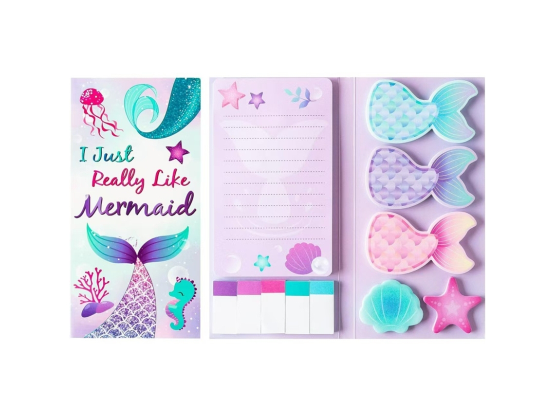 Juego de notas adhesivas Eifson Notepad con 550 hojas (sirena)