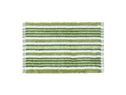 Homescapes Handloomed Striped Cotton Green Bath Mat