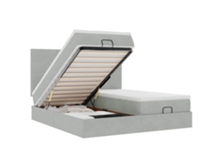 Maison Exclusive - Estructura Cama Otomana Colchones Terciopelo Gris Claro