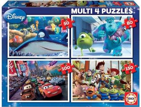 Puzzle EDUCA Multi 4 Puzzles Disney Pixar (Edad Mínima: 3 Años - 0 Piezas)