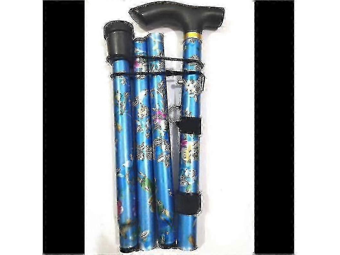 Bastón deslizante de aluminio con diseño floral para senderismo, acampada y como ayuda protectora para la movilidad.