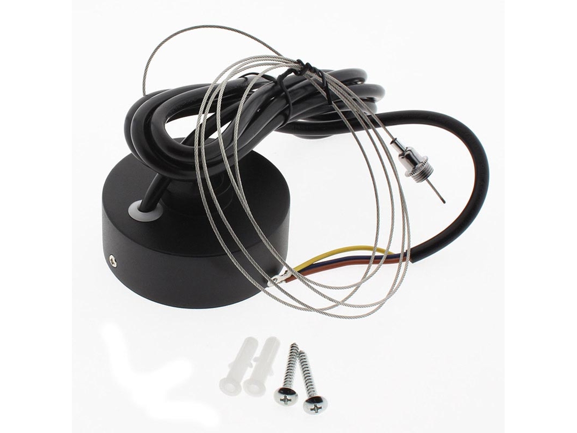 Kit Suspensión Redondo LEDBOX Negro (Ø75 mm)