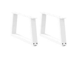 Patas Para Mesa De Comedor Forma V 2 Uds Blanco 60x(30-31,3) Cm