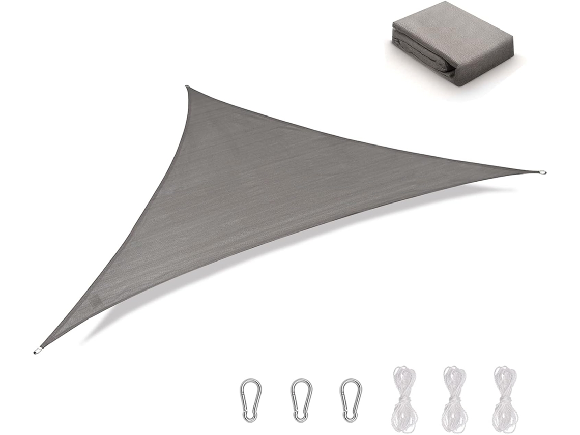 EIOORORRIY Sun Shade Sail Canopy Para Uso Ao Ar Livre, Tecido De Triangular Com Bloco Uv Com Design De Borda Curva Proteção Solar De Tecido Durável Para A Área D