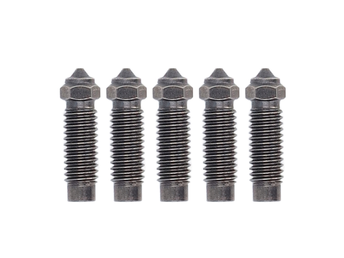 5 Boquillas De Acero Endurecido De 0,4 Mm Con Rosca M6 Para Impresoras 3d Neptune 4plus Y 4max
