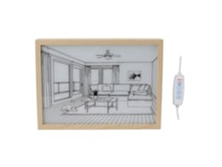 Quadro de parede iluminado com LED Rebe-arte, moldura com luz e sombra, 3 cores, ajustável para quarto e sala de estar, modelo L
