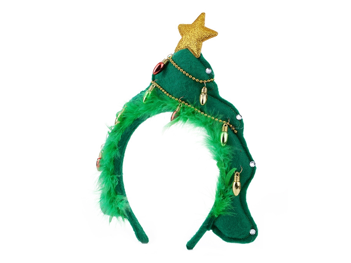 Tiara navideña con árbol, accesorio de fiesta RNEMITERY