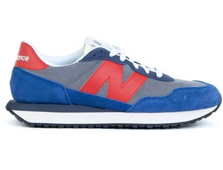 Zapatillas Deportivas NEW BALANCE 237 (Azul, Gris - Cuero Natural, Tejido- 41,5)