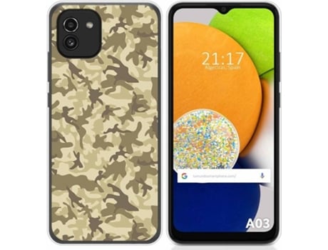 Carcasa para Samsung Galaxy A03 TUMUNDOSMARTPHONE Dibujos Sand Camuflaje Multicolor
