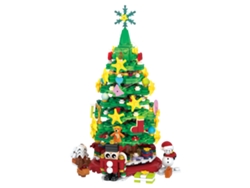 Juguete decorativo de mesa con bloques de construcción para árbol de Navidad, compatible con Lego, fabricado en ABS, pilas no incluidas. Mdug
