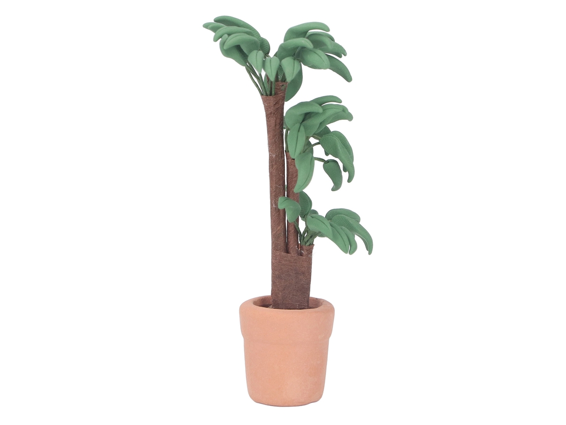 Mini Planta Em Vaso Para Casinha De Bonecas 1/12 Escala Modelo Decorativo Jardim