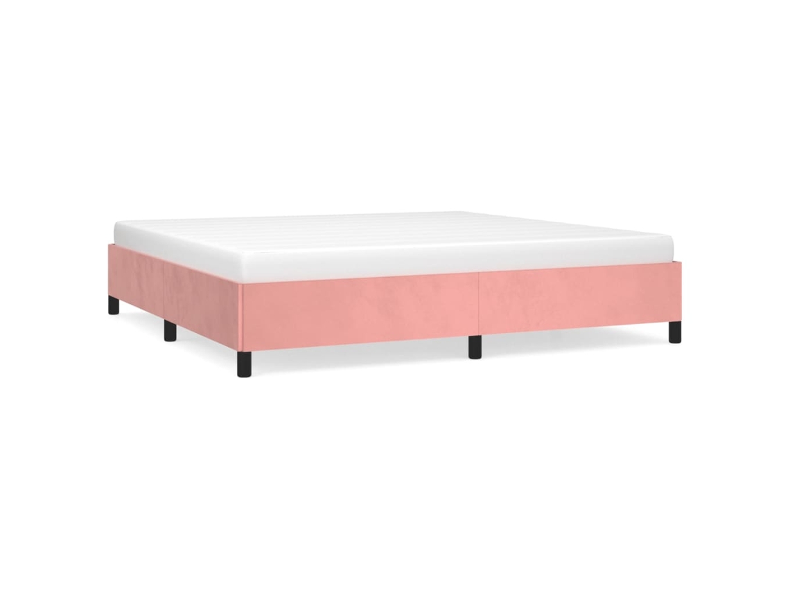 Maison Exclusive - Estructura Cama Sin Colchón Terciopelo Rosa 200x200 Cm
