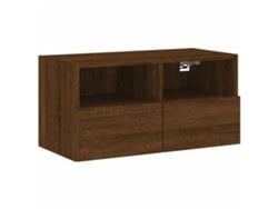 Maison Exclusive - Mueble De Pared Tv Madera Ingeniería Marrón Roble 60x30x30 Cm