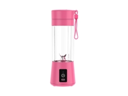 Licuadora portátil para batidos y licuados, pequeña licuadora eléctrica de cocina con USB recargable, color rosa Gusshious