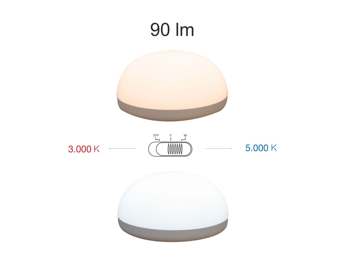 Lámpara LED portátil y orientable a batería de 1w, Trion. Batería de iones de litio. Luz de 3000K o 5000K. BENEITO FAURE