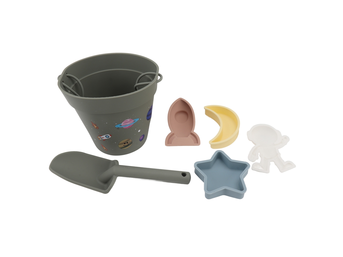 Walshlxq-juguetes De Nieve De Silicona Para Interacción Padre-hijo Cubos Y Palas De Nieve Seguros Impermeables Al Aire Libre Para Niños Verde