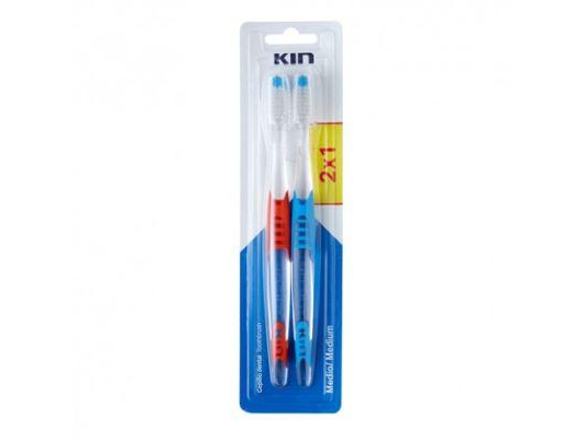 Cepillo de dientes doble mediano 2x1 Kin