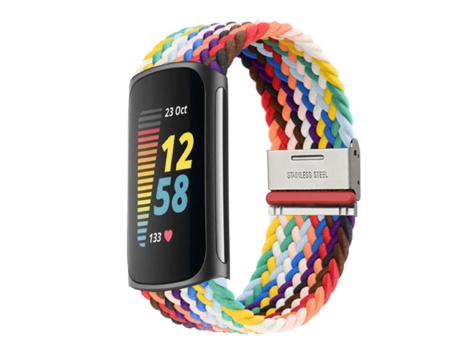 Correa Solo loop para Fitbit by Google Charge 5 Rainbow