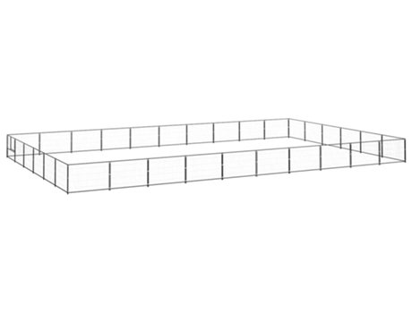 vidaXL Perrera acero 60 m² negra