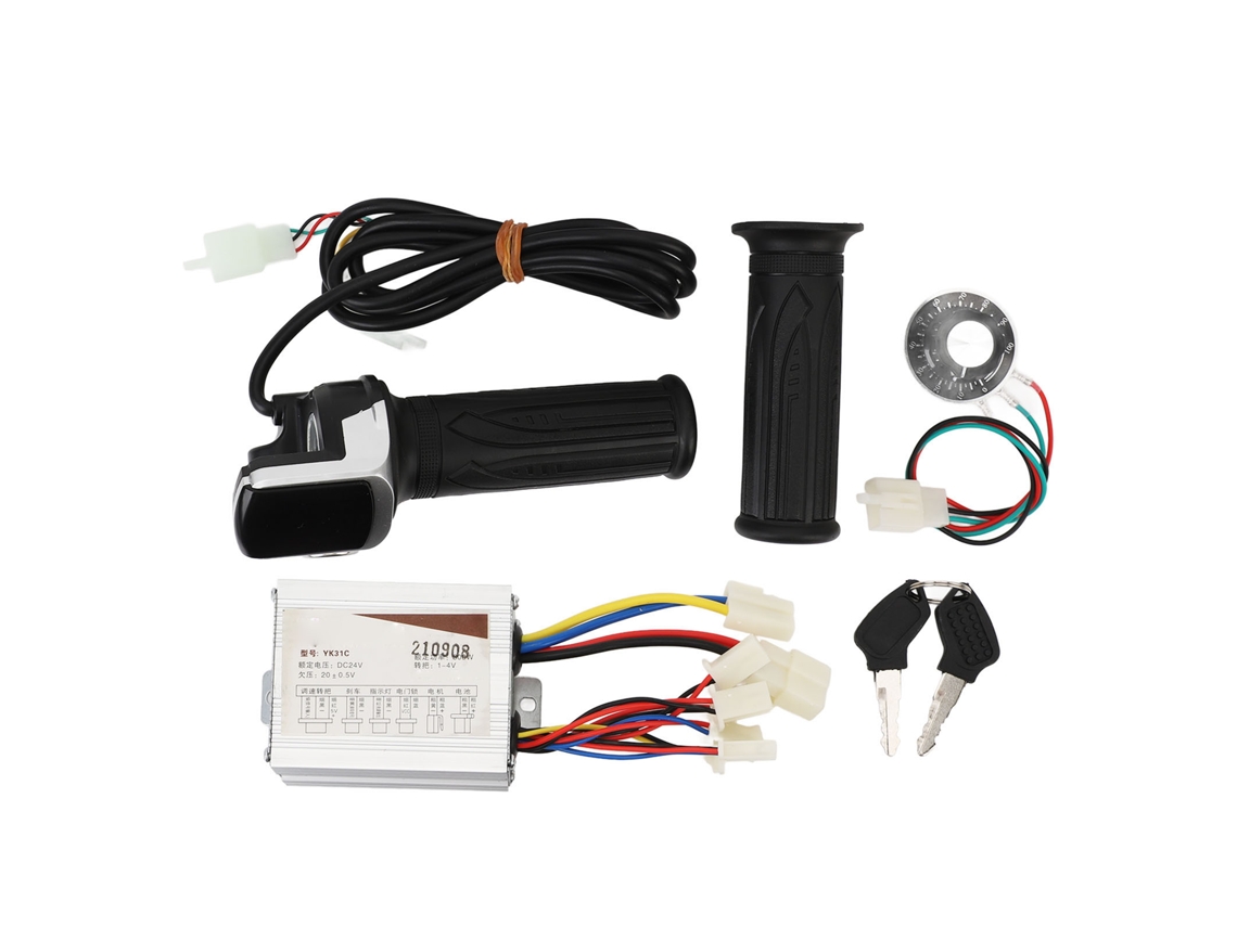 Kit De Conversión Para Bicicleta Eléctrica De 24 V Y 500 W Con Acelerador De Puño Y Pantalla Cuadrada Para Bricolaje.