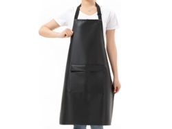 Delantal De Cuero Sintético Con Bolsillos Para Hombre Y Mujer, Impermeable Para Cocina, Cocinar, Lavado De Platos, Peluquería Canina