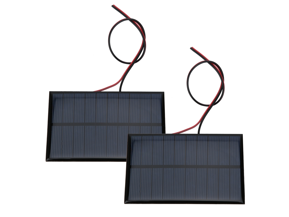 2 Módulos De Mini Paneles Solares De 5 V Y 250 Ma Con Cargador De Batería Y Cable De 30 Cm Para Faroles De Jardín.