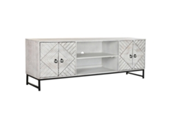 Mueble Tv Mango Metal Blanco 180x40x60cm
