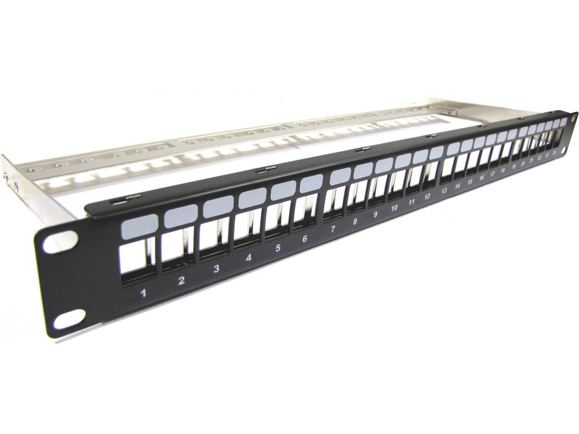 Patch panel para 24 Keystone rack de 19 110 BEMATIK BeMatik RP08200