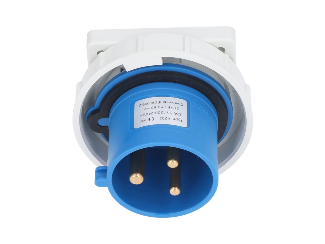 Yncm2026-conector Industrial Ip67 Impermeable De Bronce 2p+e 32a 220-240v Socket Aéreo
