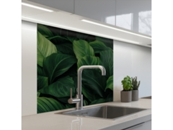 Paneles para salpicadero de cocina - Naturaleza - Tropical - Hojas - Verde 80x80 cm