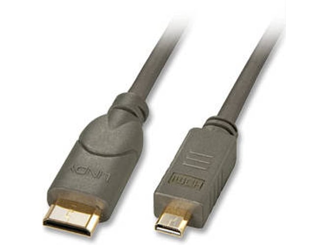 Cable HDMI LINDY (Micro HDMI D - 50 cm - Negro)