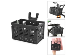 Cesta Plegable Para Bicicleta Desmontable, Delantera Y Trasera, Portaequipaje, Compatible Con Manillar Y Portaequipaje Trasero