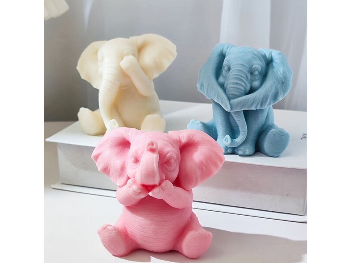 Molde de silicona de elefante Vayotoy para manualidades