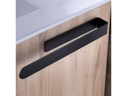 Toallero Autoadhesivo De Acero Inoxidable Negro, 37 Cm, Para Baño Y Cocina.