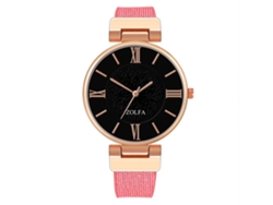 Reloj De Pulsera De Moda Para Mujer Con Brazalete De Acero Y Caja De Oro Rosa Macizo.