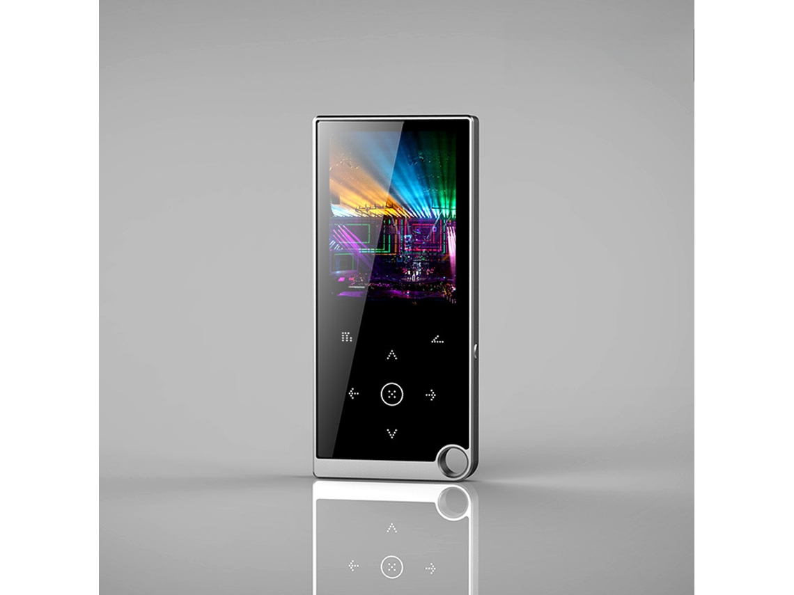 Reproductor MP3 Bluetooth multifuncional con pantalla táctil de 2,4 pulgadas, reproductor de música MP4 plateado Cuich