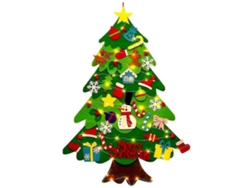 Árbol de Navidad de fieltro DIY para regalar a niños, con 32 adornos navideños desmontables de Hengjian.